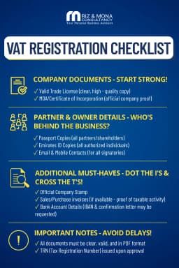 Step-by-Step UAE VAT Registration Checklist