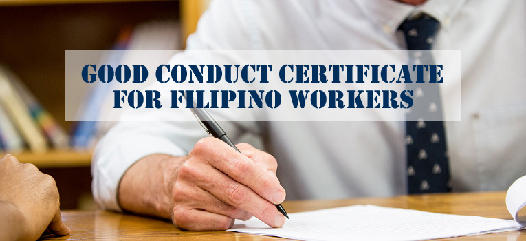 Good Conduct Certificate Filipino Workers