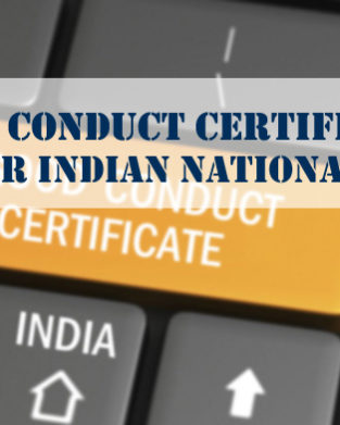 Good conduct certificate Indian nationals