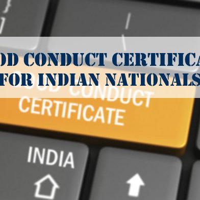 Good conduct certificate Indian nationals